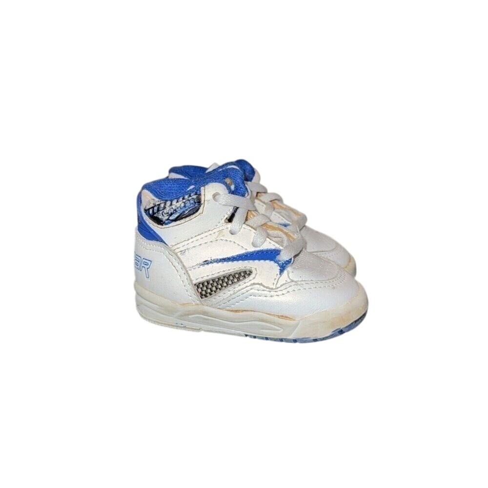 LA Gear Vintage High Top Sneakers Blue White Toddler Boys Size 2C Retro 90s